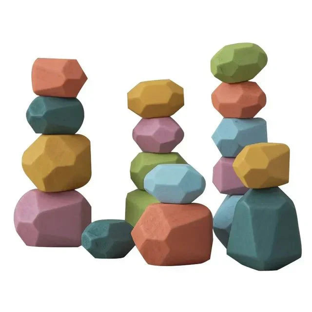 EduFun - Bunte Holz-Balanceblöcke für Kinder, Robust und Kreativ