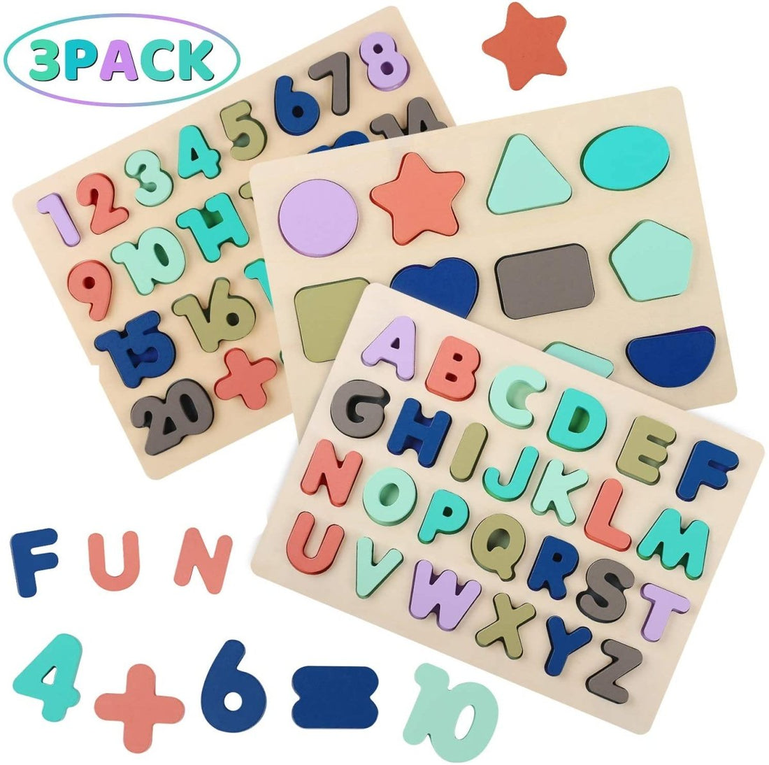 Lernpuzzles (SET MIT 3) - Spielerische Lernhilfen für Kleinkinder