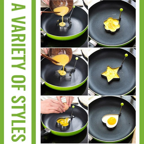 Eier-Bratformen aus Edelstahl für kreative Frühstücke