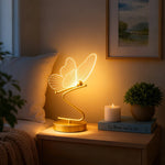 Stilvolle Schmetterling Tischlampe – Kabelloses Design mit Verstellbarem Licht
