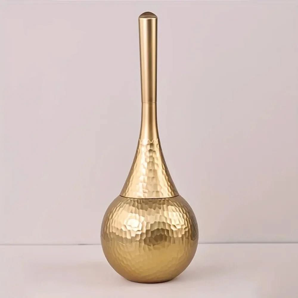 Stylische Toilettenbürste in Gold mit Ergonomischem Griff und Halter