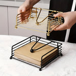 Stilvoller Serviettenhalter für den Tisch – Robuste Eisenkonstruktion mit elegantem Design