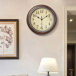 Stylish Wall Clock with Silent Quartz Movement – Metal Frame and Glass Dome