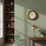 Stylish Wall Clock with Silent Quartz Movement – Metal Frame and Glass Dome