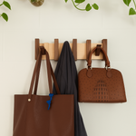 Elegant Wooden Coat Rack with Stylish Hooks – Practical Wall Solution