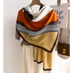 Eleganter Winter Schal aus feiner Wolle und Baumwolle für Damen