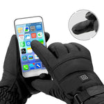 ThermoGrip Heated Gloves - Waterproof Unisex Gloves with 3 Heating Levels and Touchscreen Function