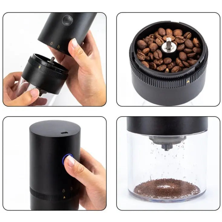 Elektrische Kaffeemühle | Anpassbare Mahlgrade | USB Wiederaufladbar | AromaMaster