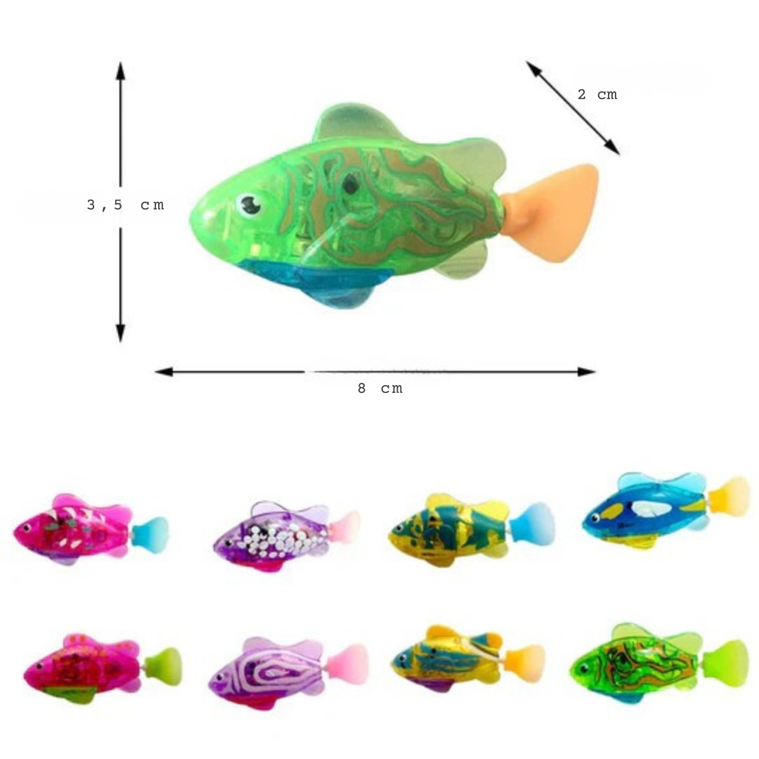 Electronic swimming fish with LED lighting