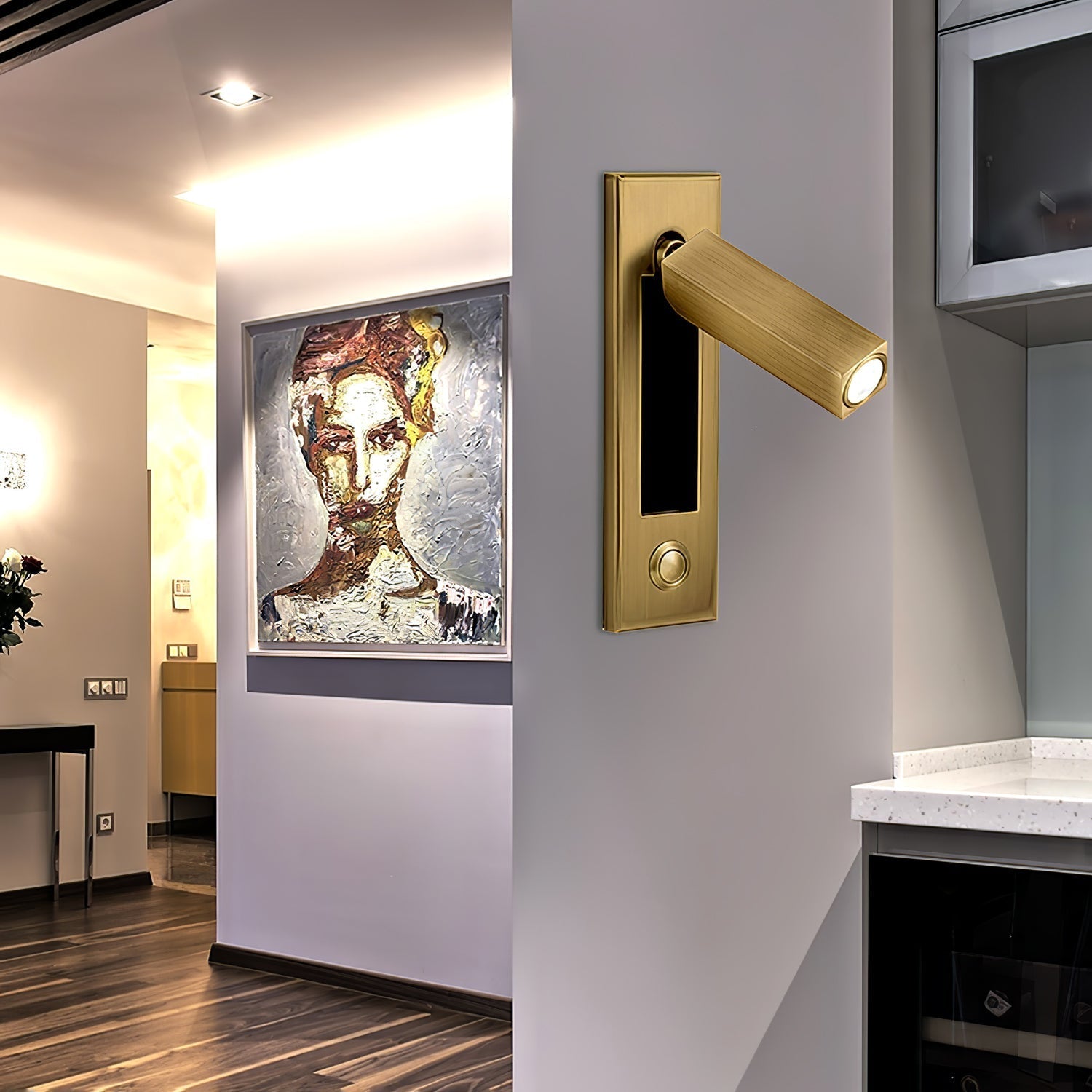 Wall Lamp with Flexible Reading Light – Elegant LED Night Lamp