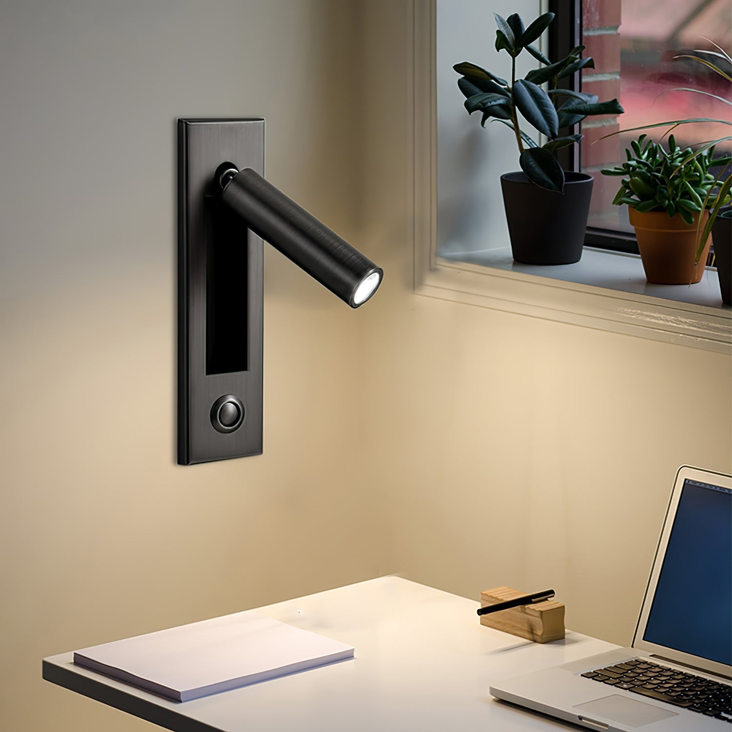 Wall Lamp with Flexible Reading Light – Elegant LED Night Lamp