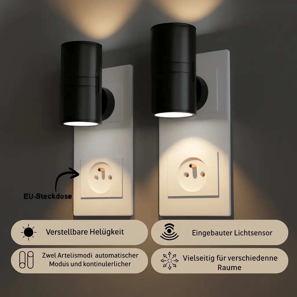 Dimmable LED night light with twilight sensor