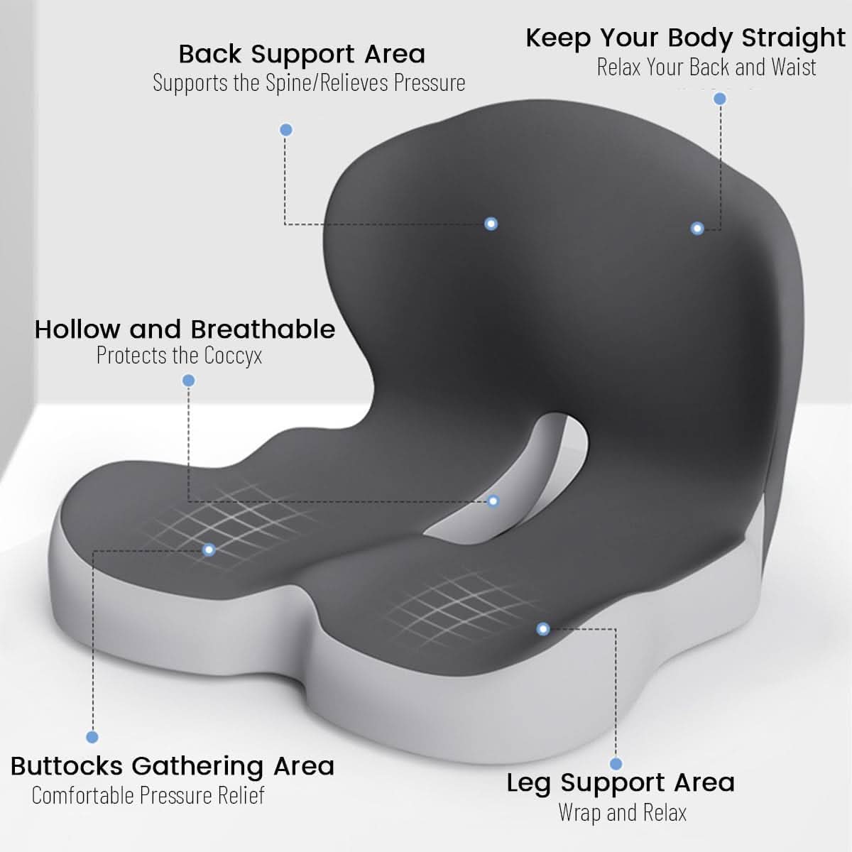 KomfortPlus Sitzpolster – Ergonomisches Kissen für entspanntes Sitzen