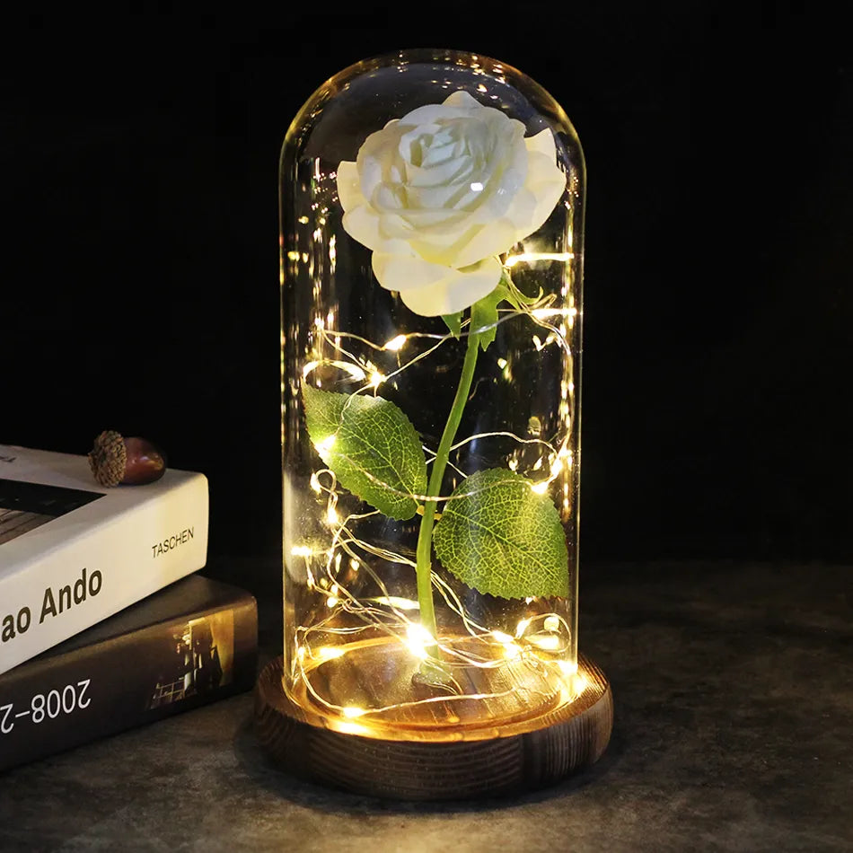 Ewige Rose mit Licht | Ein Unvergängliches Geschenk der Wärme und Liebe
