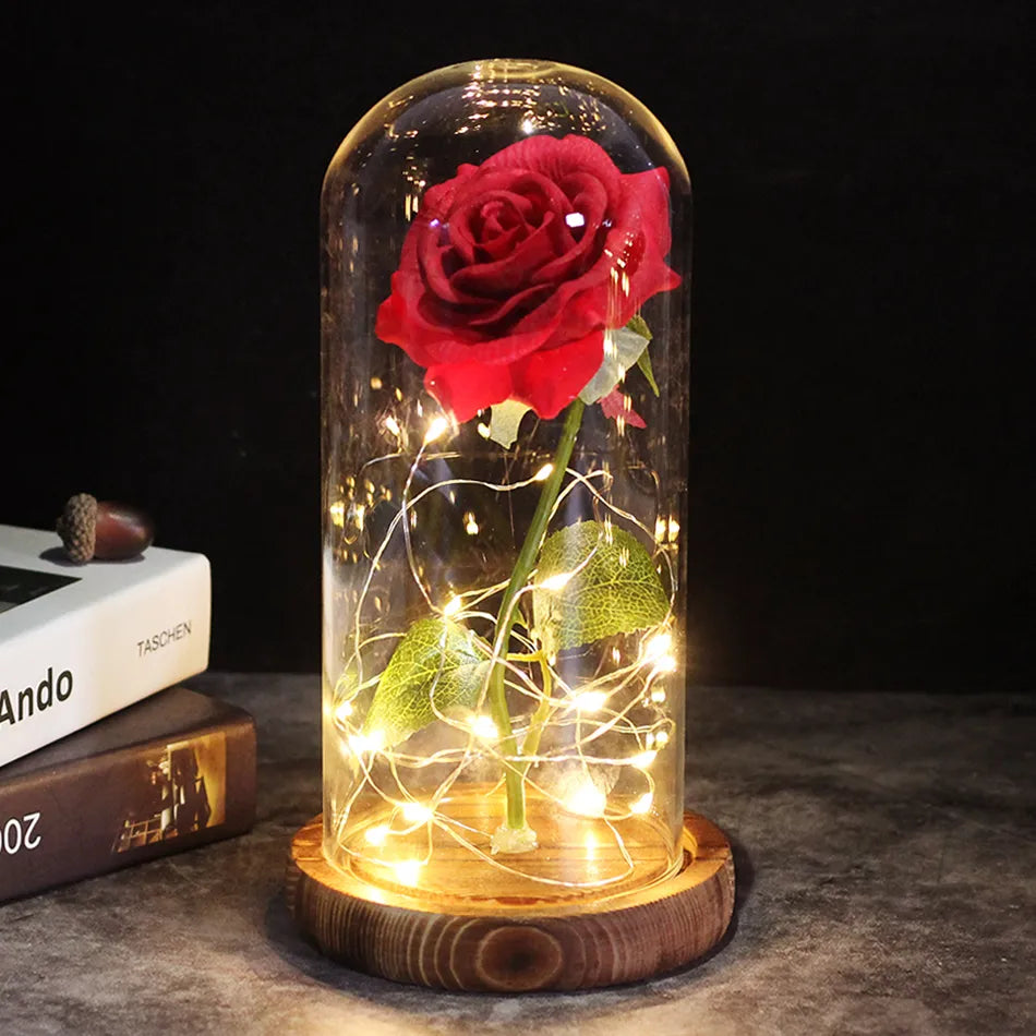 Ewige Rose mit Licht | Ein Unvergängliches Geschenk der Wärme und Liebe