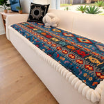 Non-slip sofa cover with colorful ethnic pattern