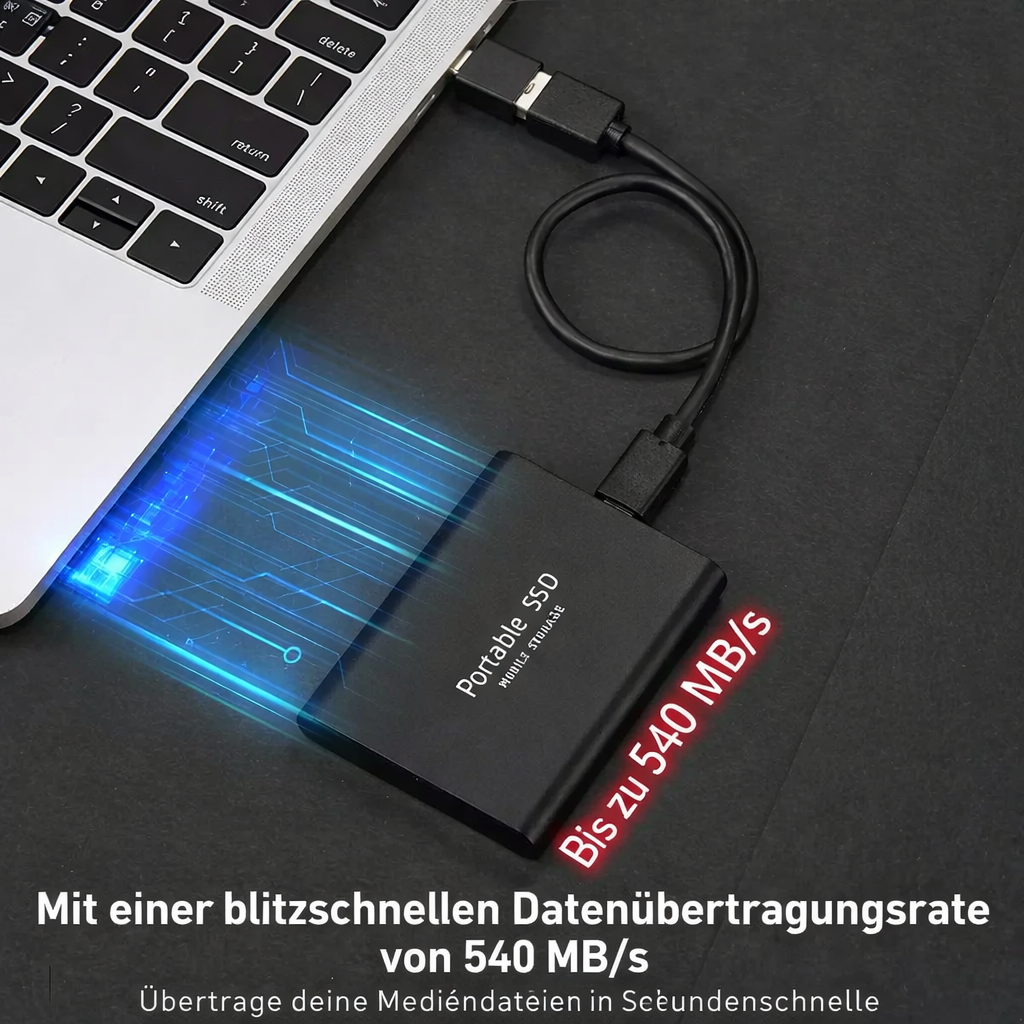 Ultra-kompakte 128GB SSD | USB 3.1 & USB-C | Stoßfestes Design