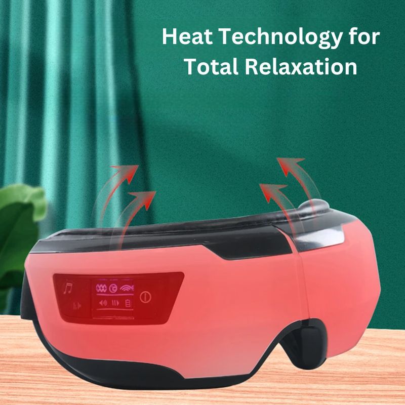 Tragbarer Augenmassager mit beruhigender Wärme, Vibration und Bluetooth-Musik
