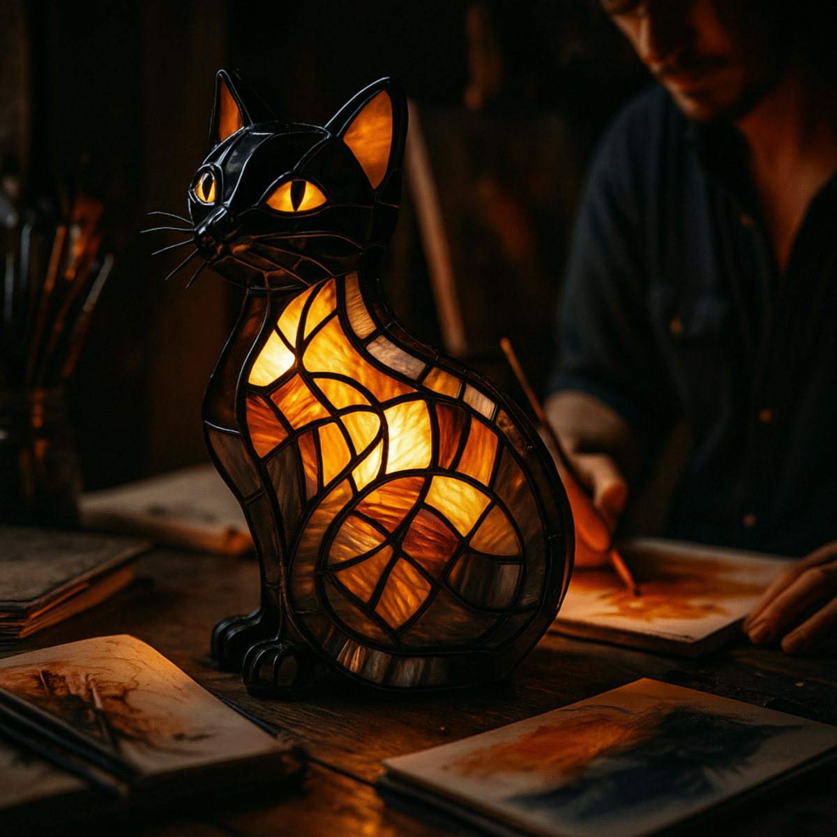 Katzenfreundliche LED-Nachtlampe mit Sanftem Licht und Charmantem Design
