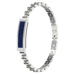 Elegantes Edelstahl-Armband mit integriertem Fitness-Tracker
