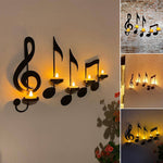 Wandlampe mit schwarzer Musiknote