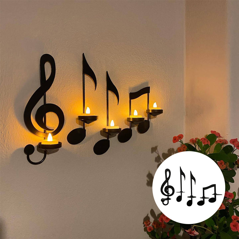 Wandlicht mit schwarzer Musiknote