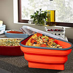 Collapsible airtight pizza container