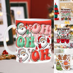 Verspielte 3D Weihnachtskeramik-Tasse für festliche Momente