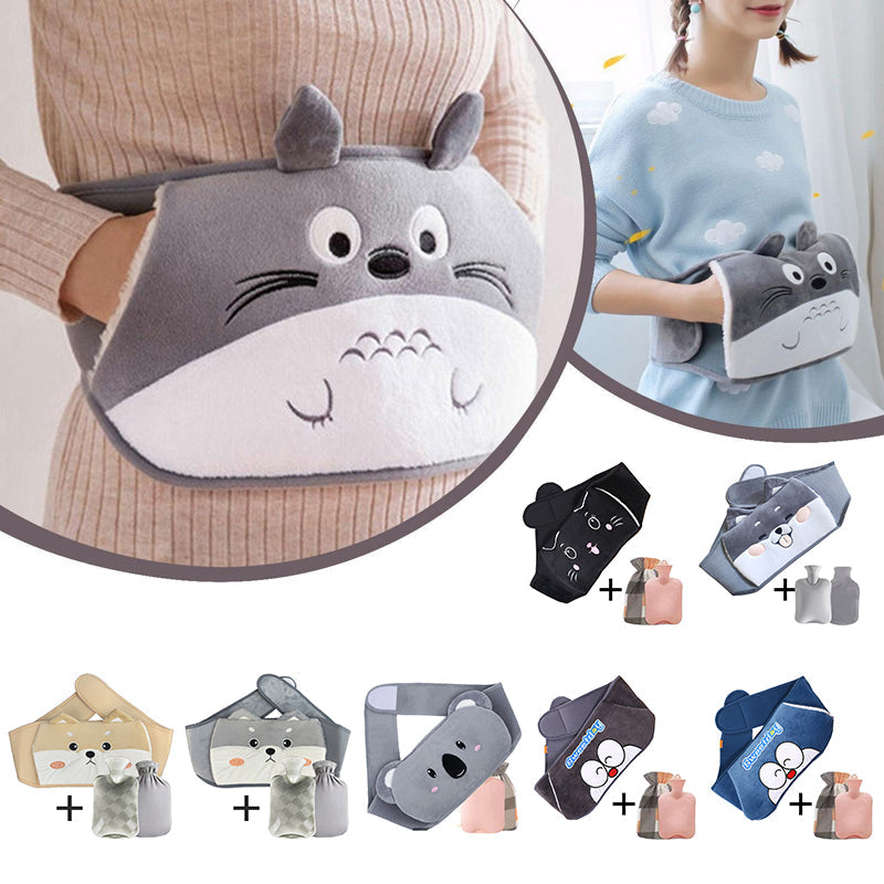 Plush Hot Water Bottle Belt for Pain Relief