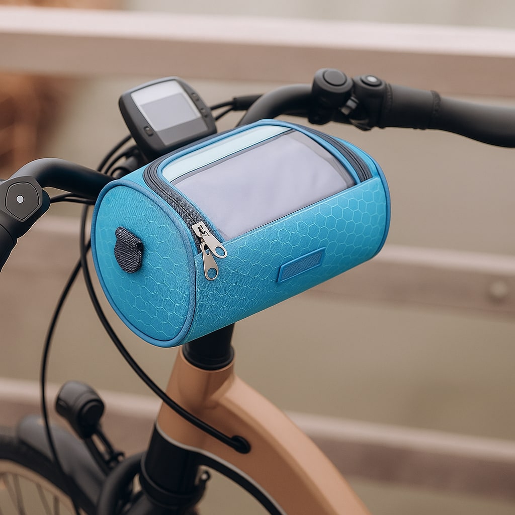Praktische Lenker-Tasche für Fahrräder mit Touchscreen-Fenster