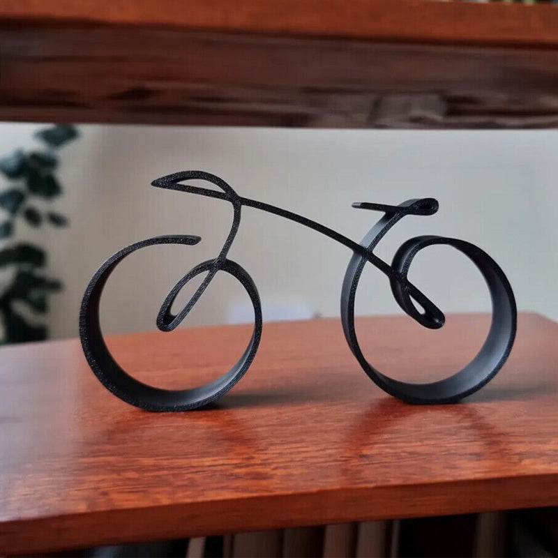 Elegante Fahrradsilhouette | Moderner Metall Dekor | Mattes Design