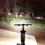 Bicycle light with 180-degree beam angle and battery indicator