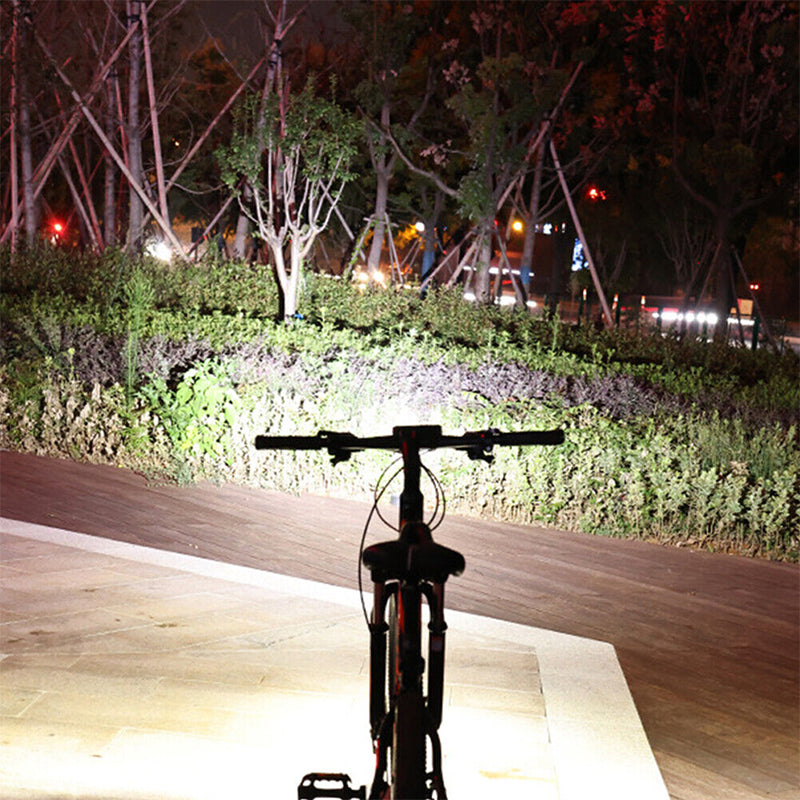 Bicycle light with 180-degree beam angle and battery indicator