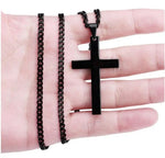 Stilvolles Herren-Halsband mit Kreuzanhänger aus Edelstahl