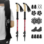 Aluminum Trekking Poles - Foldable with EVA Grip for Stability