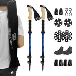 Aluminum Trekking Poles - Foldable with EVA Grip for Stability