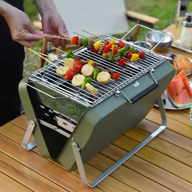 Mobiler Faltgrill aus Edelstahl für unvergessliche Grillmomente