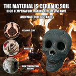 Creepy Elegance: Fireproof Skull Figurine for Your Decor