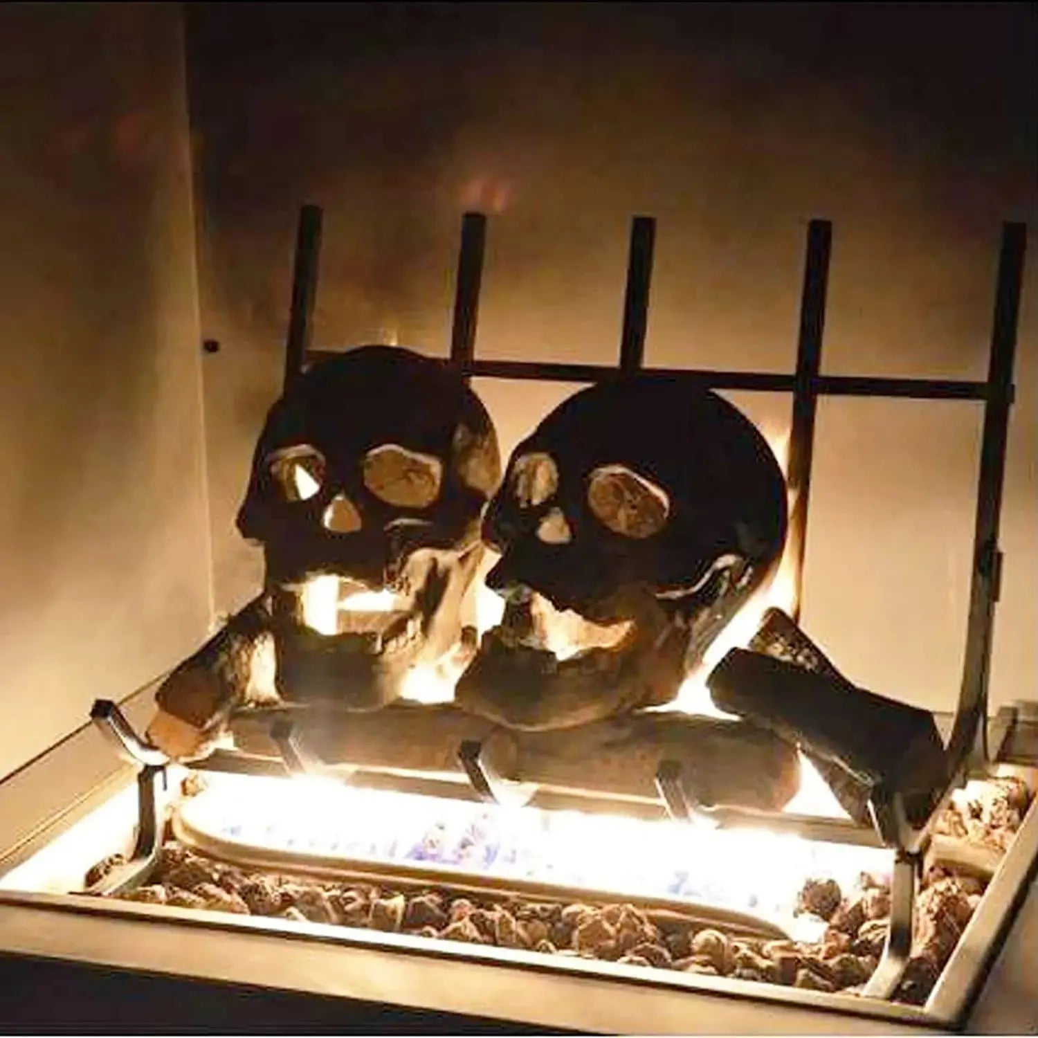 Creepy Elegance: Fireproof Skull Figurine for Your Decor