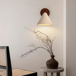 Natural Stone Wall Lamp – Stylish Wooden Light with Travertine Shade for Cozy Illumination