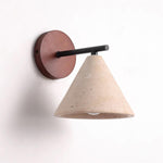 Natural Stone Wall Lamp – Stylish Wooden Light with Travertine Shade for Cozy Illumination