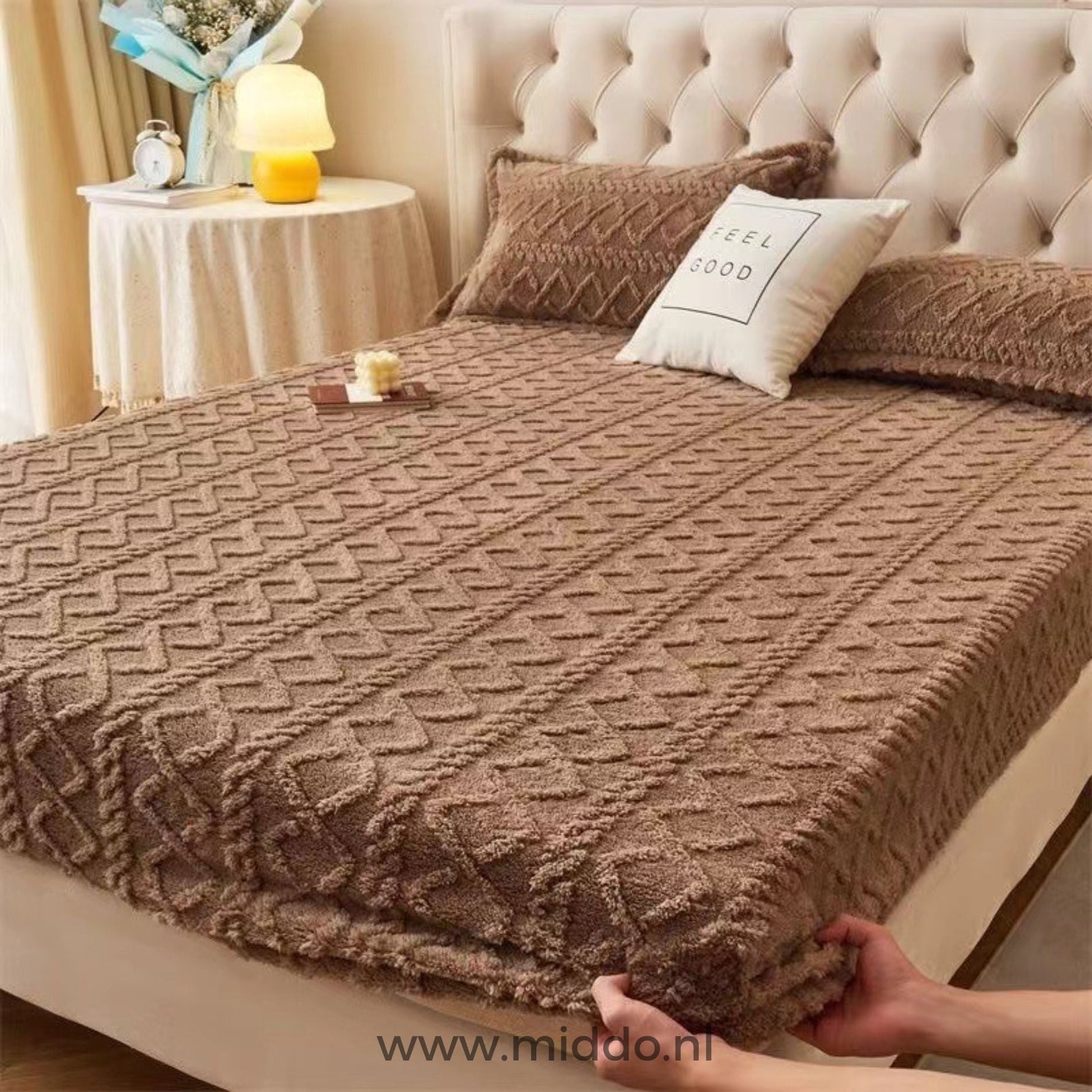 Gemütliches Fleece-Bettlaken-Set | Weich und warm mit Gratis-Kissenbezügen!
