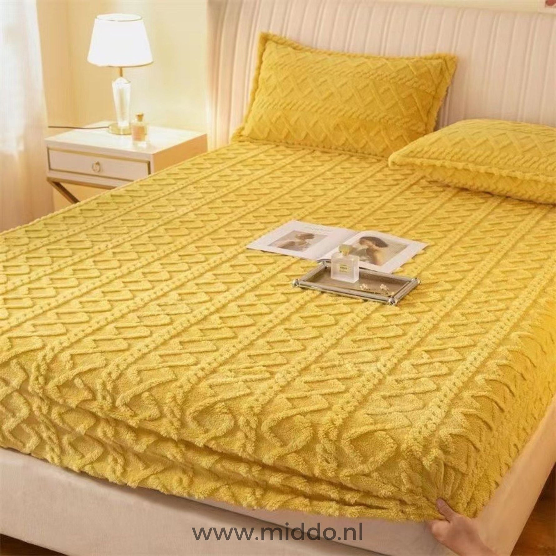Gemütliches Fleece-Bettlaken-Set | Weich und warm mit Gratis-Kissenbezügen!