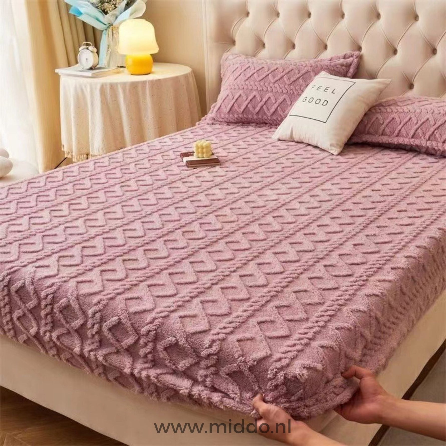 Gemütliches Fleece-Bettlaken-Set | Weich und warm mit Gratis-Kissenbezügen!