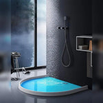 Flexible water barrier for showers