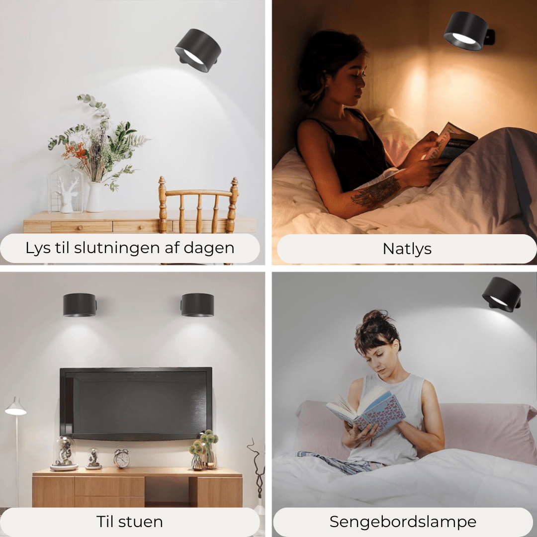 Kabellose Wandlampe mit Touchsteuerung und 360° Drehung
