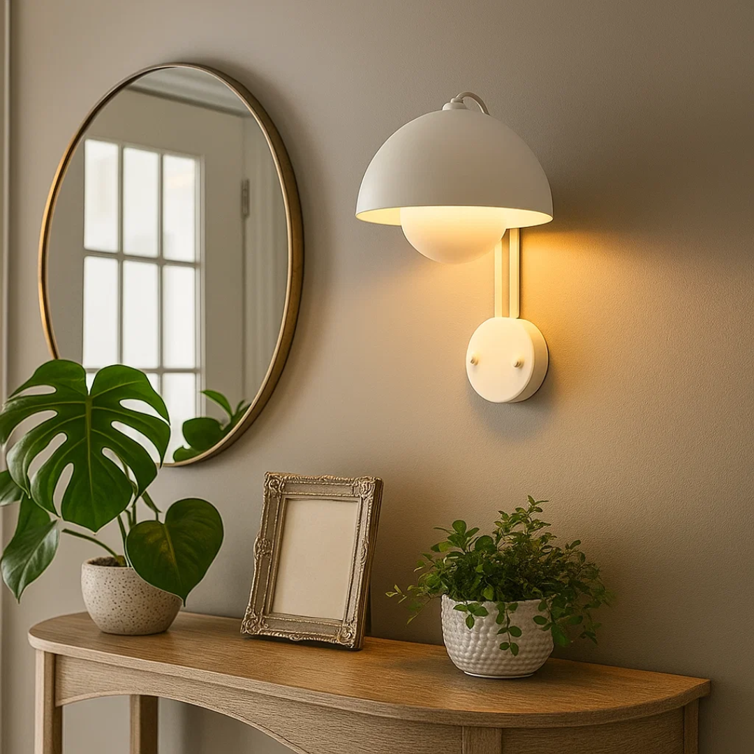Elegant LED Wall Lamp with Floral Motif – Energy-Efficient Lighting for a Relaxing Ambiance