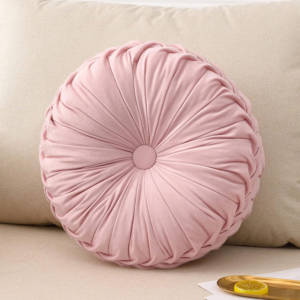 Round Velvet Cushion – Soft Decorative Pillow for Sofa, Bed, or Lounge