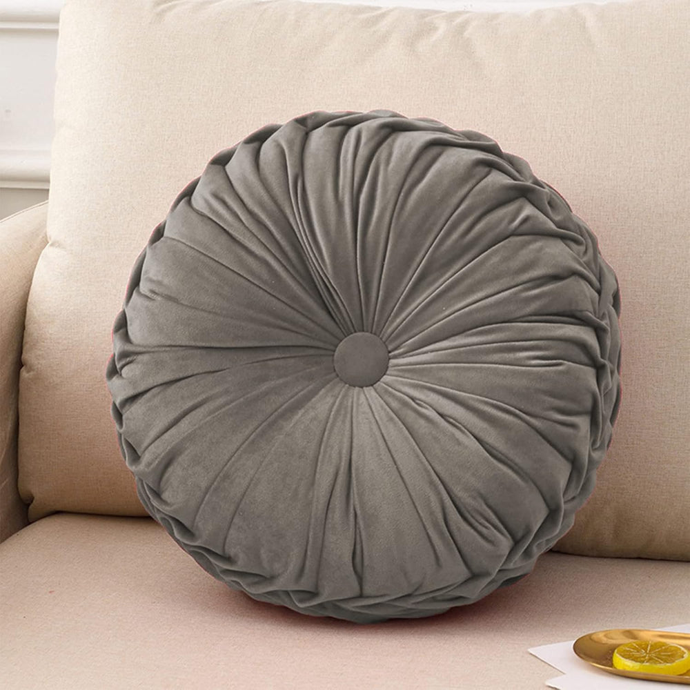 Round Velvet Cushion – Soft Decorative Pillow for Sofa, Bed, or Lounge