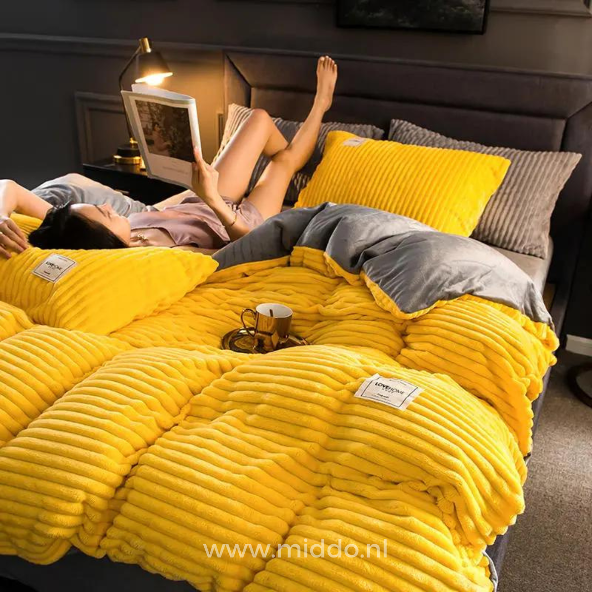 WohlfühlNest | 3-teiliges Fleece-Bettwäsche-Set für den Winter